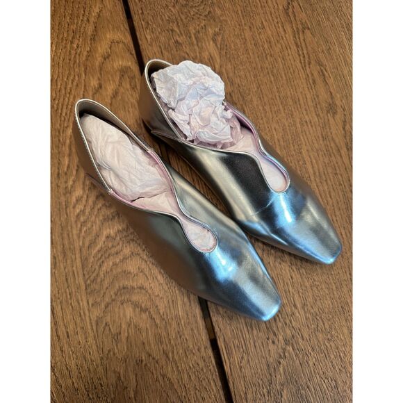 Vivian x Mako Wood Chunky Heel Silver Babouche – Size S (fits ~US 5–5.5) - Picture 4 of 11